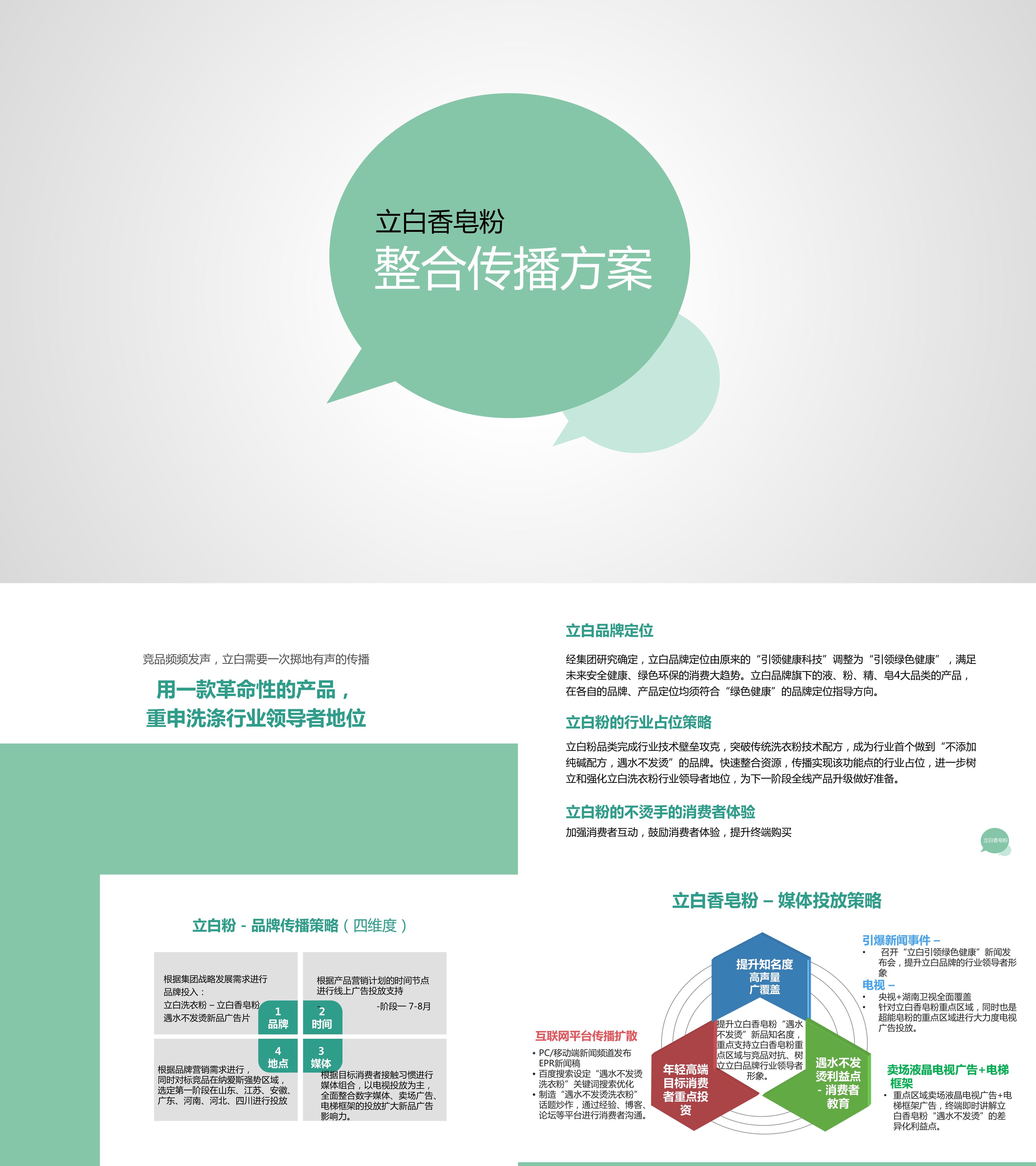 立白品牌整合传播规划含传播汇报及直播