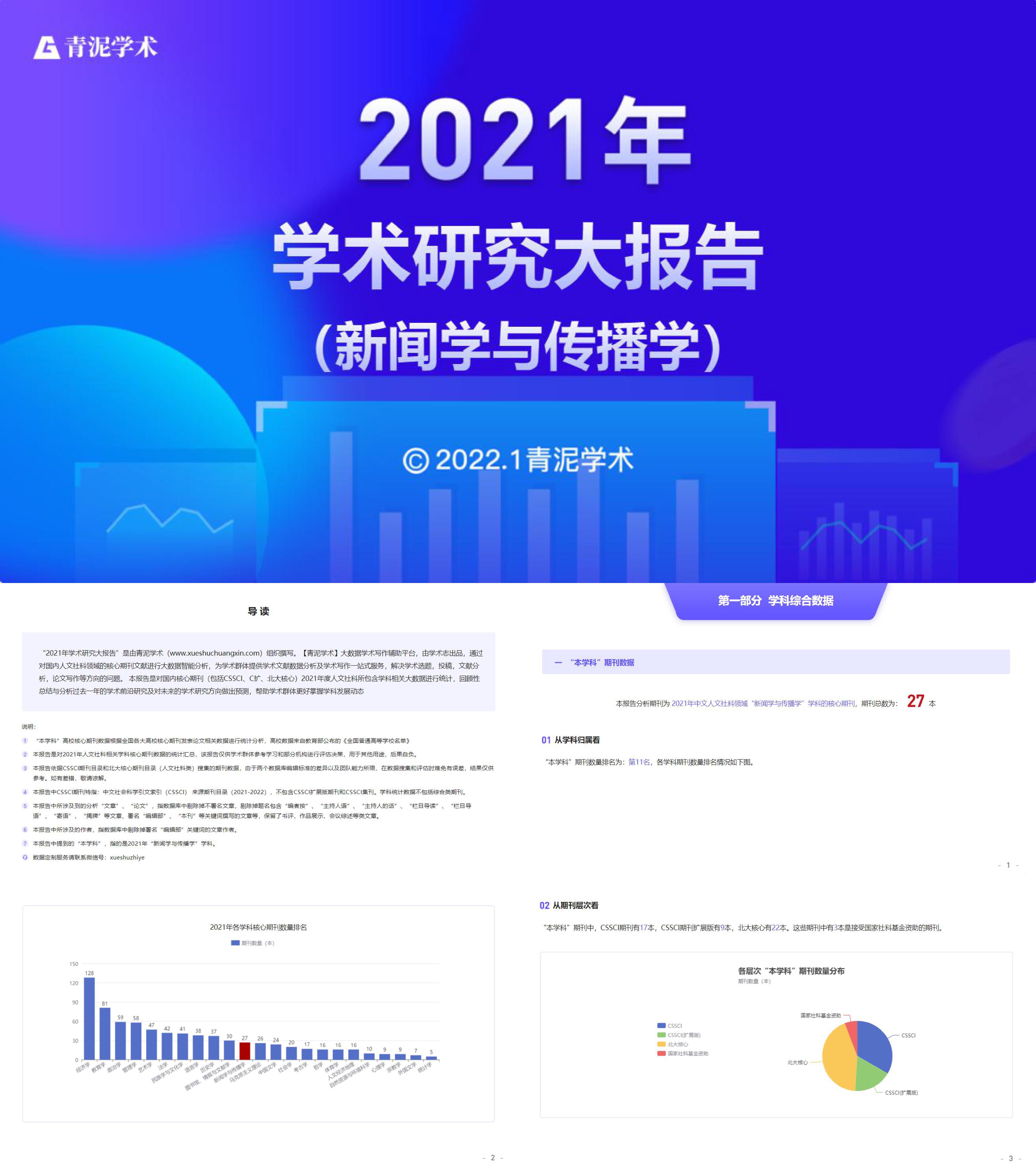 2021年度学术研究大报告新闻学与传播学